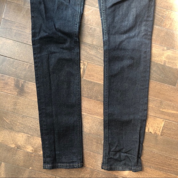Nudie Jeans Dark Wash Lin Dry Steel Skinny Jeans Size 25 - Picture 4 of 12